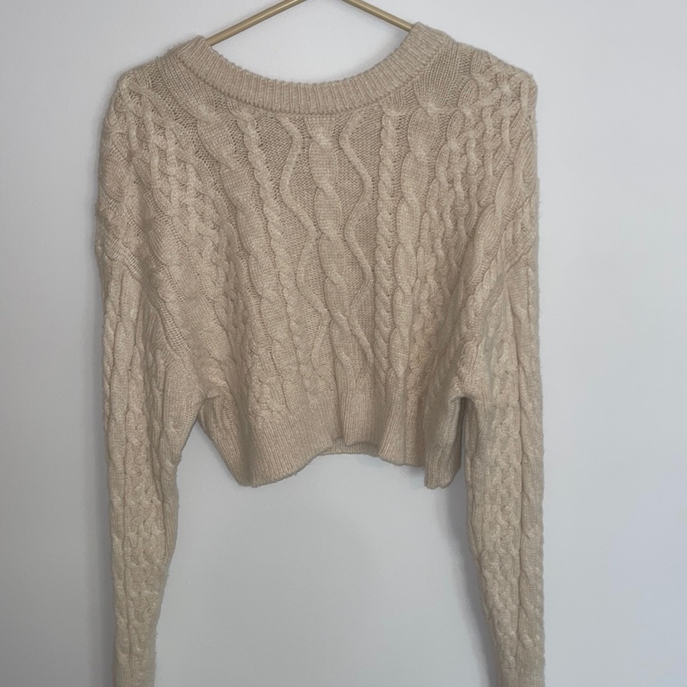 Garage Cropped Knit Sweater